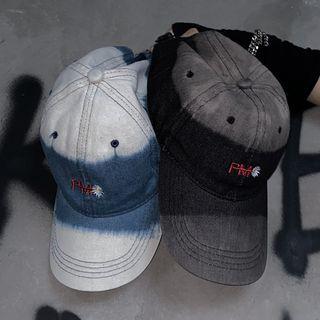 Washed Gradient Embroidered Cap
