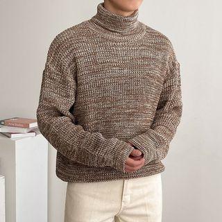 Turtle-neck Boxy M Lange Sweater