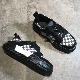 Check Platform Sneakers