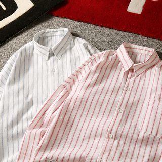 Pinstripe 3/4-sleeve Shirt