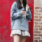 Twist Knit Sweater / Shirt Dress