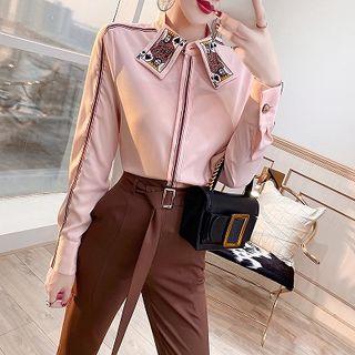 Set: Poker Collar Shirt + Dress Pants