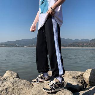 Two-tone Drawstring-cuff Loose Fit Sweatpants