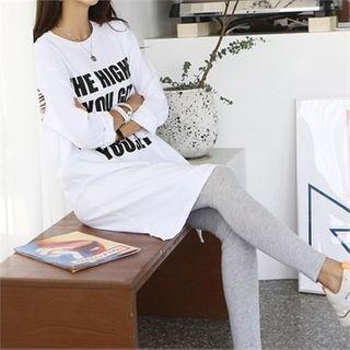 Letter Loose-fit Long T-shirt
