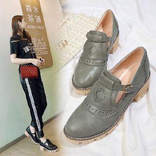 Brogue Chunky-heel Shoes