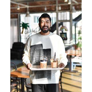 Painted Oversized Knit Top