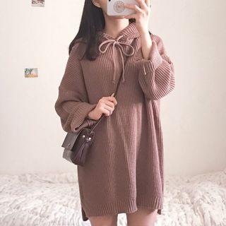Knit Mini Hoodie Dress
