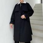 Fleece-lined Oversize Long Coat