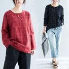 Plaid Round-neck T Skirt