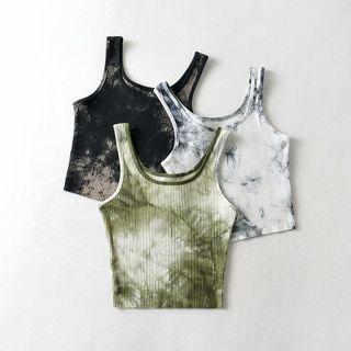 Tie Dye Ribbed Knit Camisole Top