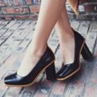 Square-toe High Heel Pumps