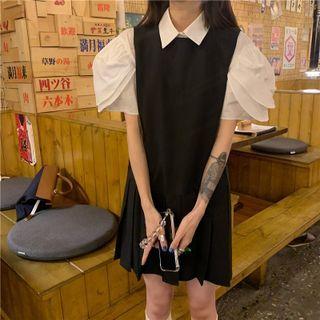 Short-sleeve Plain Blouse / Plain Tank Dress