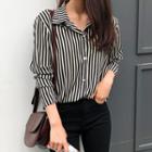Standard-fit Stripe Shirt Black - One Size