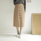 Button-down H-line Midi Skirt
