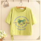 Short-sleeve Earth Printed T-shirt