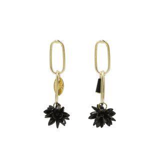 Snow Crystal Oblong Earrings One Size