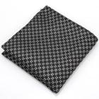 Patterned Pocket Square Black - One Size