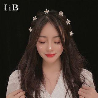 Faux Pearl Floral Hair Claw As Shown In Figure - One Size