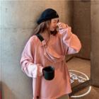 Set: Puff-sleeve Sweatshirt + Waist Bag