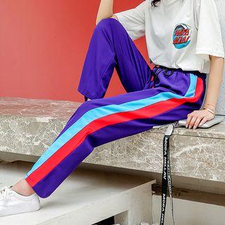 Set: Short-sleeve T-shirt + Color Block Sweatpants