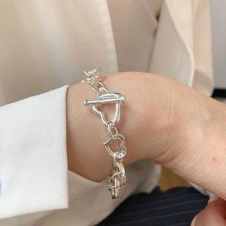Heart Bracelet Sl0497 - Silver - One Size