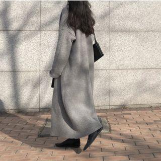 Long Sleeve Plain Long Cardigan