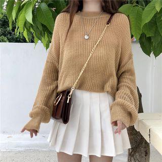 Puff Sleeve Loose Sweater