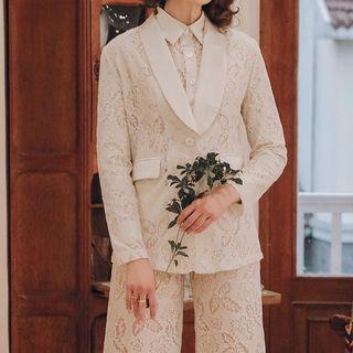 Floral Lace Embroidered Shirt