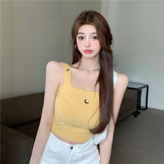Sleeveless Moon Accent Knit Top