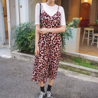 Leopard Pinafore Dress