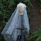 Mesh Wedding Veil Off-white - One Size