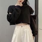 Cropped Cutout T-shirt