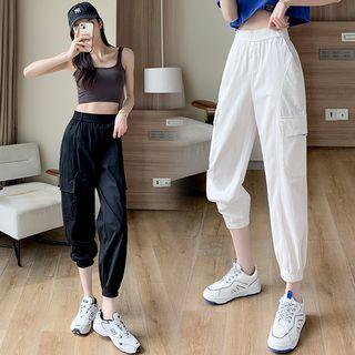 High Waist Cropped Joggers / Loose Fit Pants