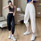 High Waist Cropped Joggers / Loose Fit Pants