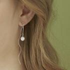 925 Sterling Silver Faux Pearl Clip-on Earring