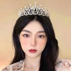 Wedding Faux Pearl Alloy Tiara Silver - One Size