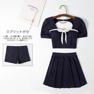 Short-sleeve Bow Bikini