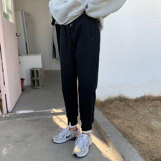 Fleece  Drawstring Waist Pants