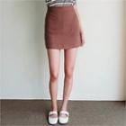 Inset Shorts Stitched A-line Miniskirt