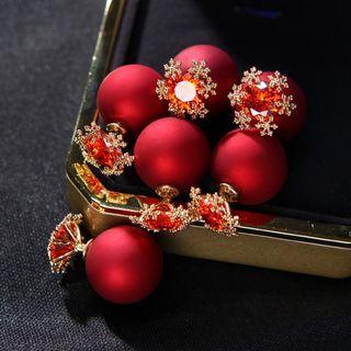 Snowflake Double-sided Stud Earring