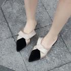 Pointed Color Block Sandals