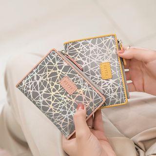 Faux Leather Printed Zip Wallet