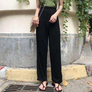 Open Back Camisole Top / High Waist Wide-leg Pants