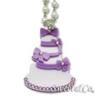 Sweet Purple Dolly Cake Swarovski Pearly Long Necklace Purple - One Size