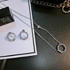 Rhinestone Necklace/ Earrings