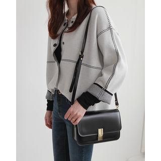 Contrast-trim Knit Bomber Jacket