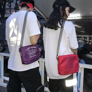 Check Strap Print Shoulder Bag