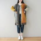 Single-breasted Washed Paneled Denim Coat As Shown In Figure - One Size