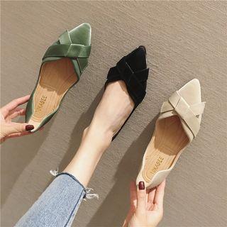 Knotted Satin Flats