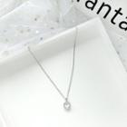 Rhinestone Pendant Necklace 1 Pcs - Necklace - Silver - One Size